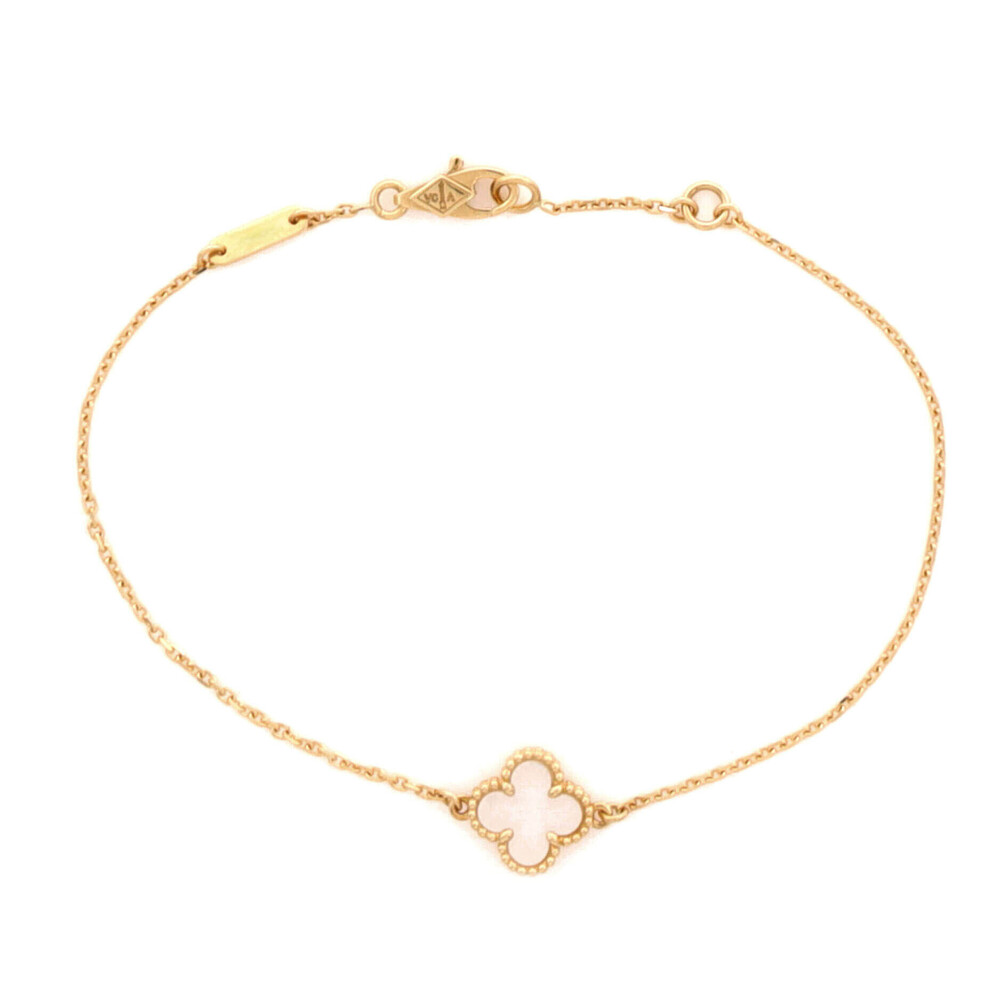 Van Cleef & Arpels Sweet Alhambra Bracelet 18K Yellow Gold and Mother of Pearl
